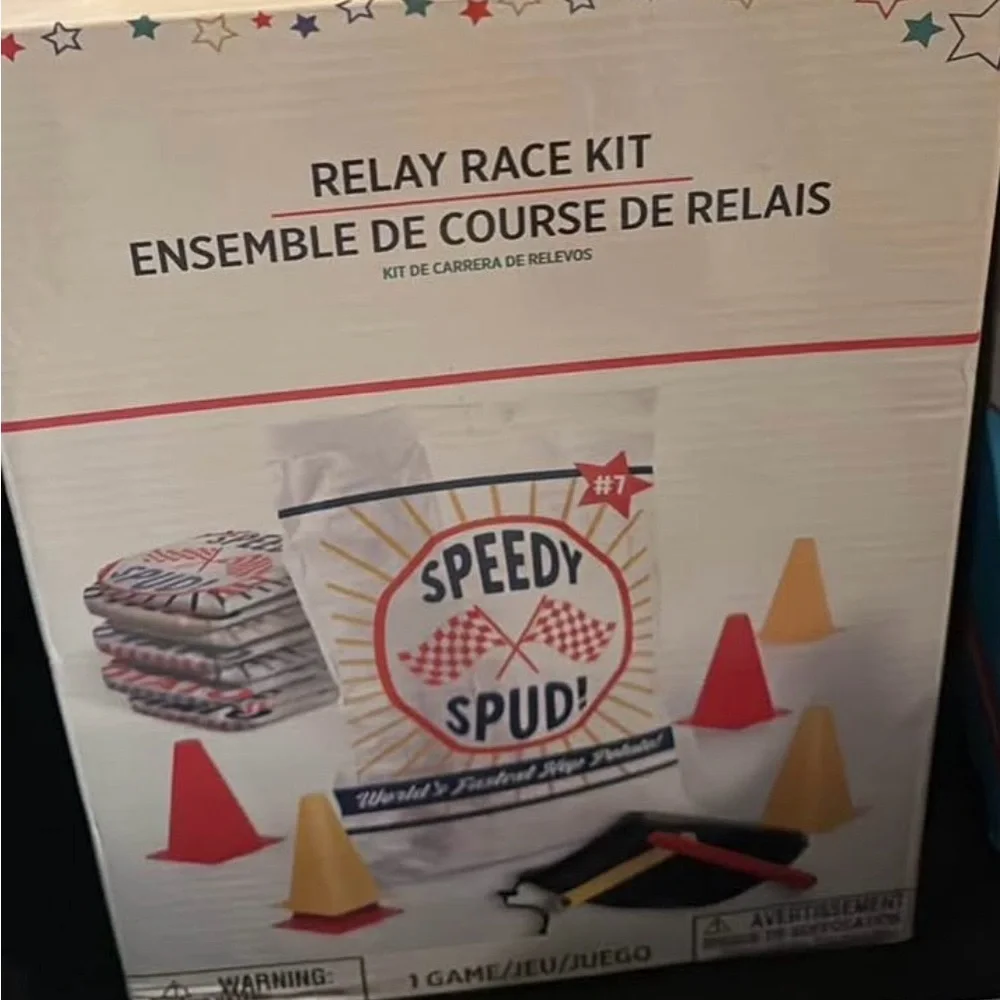 Relay Race Kit with Red and Multicolor Bean Bags